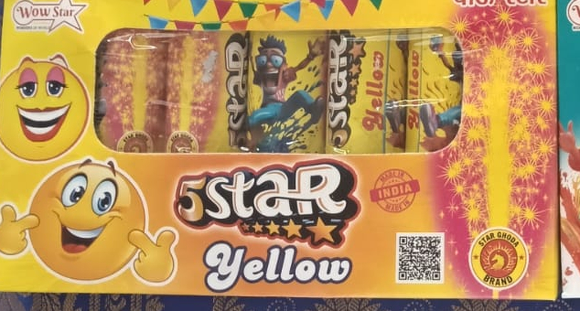 FIVE STAR _YELLOW CRACKLING FOUNTAINS