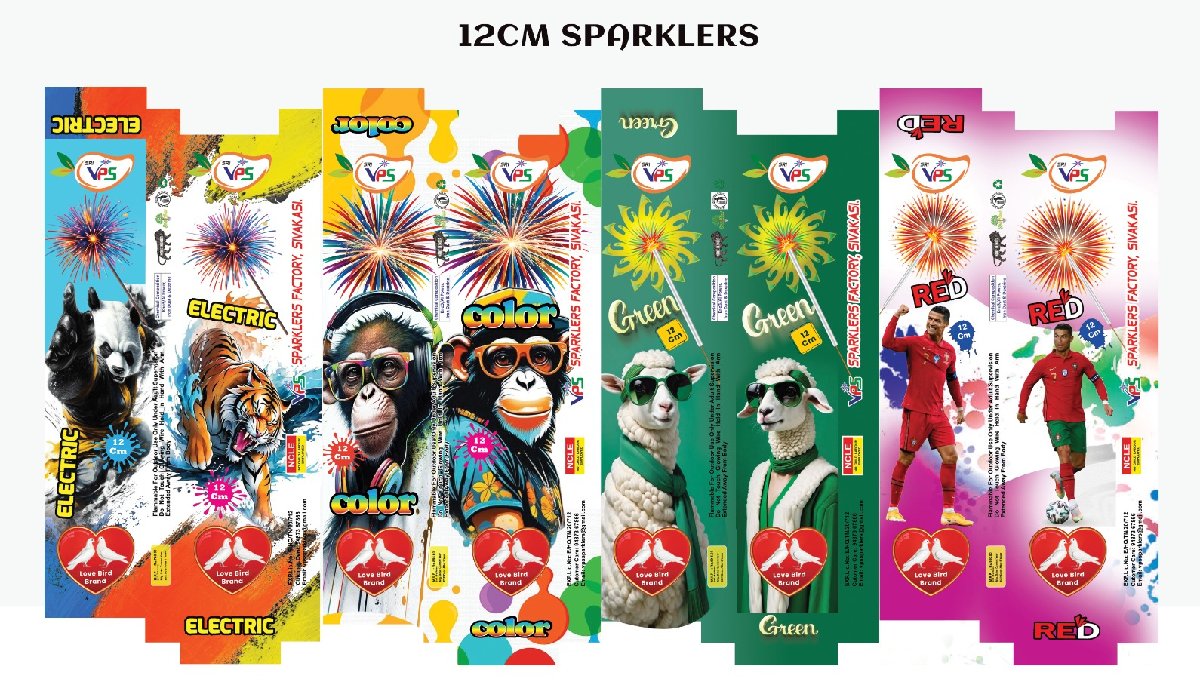 12 CM RED SPARKLERS 10PCS