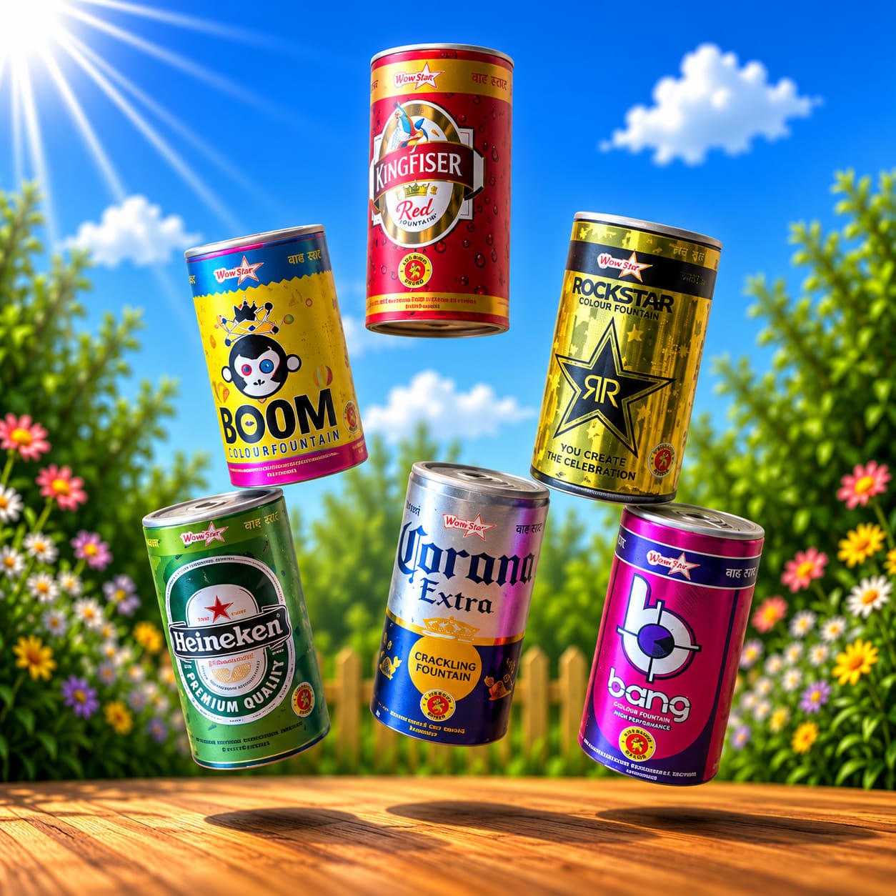 Tin Beer Fountain (6pcs)