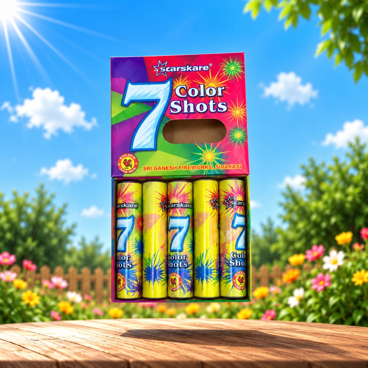 7 Shots Colour Crackling (5 Pcs)