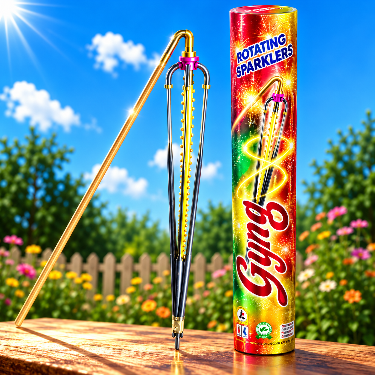 Rotating sparklers