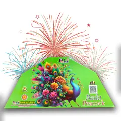 BADA PEACOCK - RED & GREEN