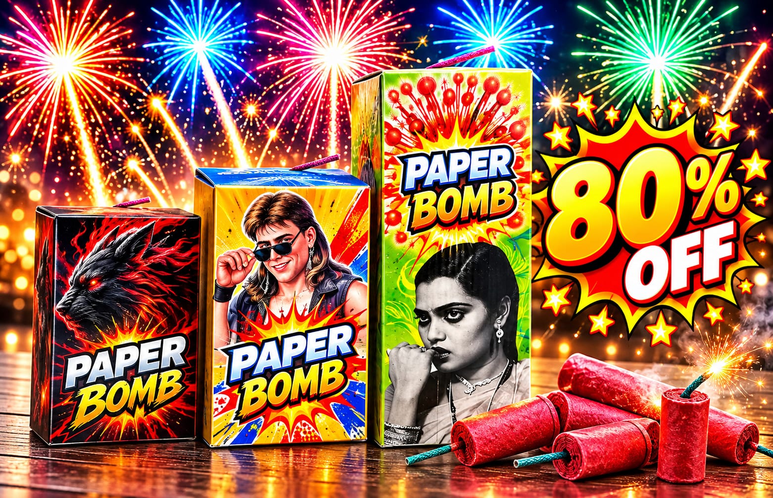 Colour Paper Bomb 1/4 Kg
