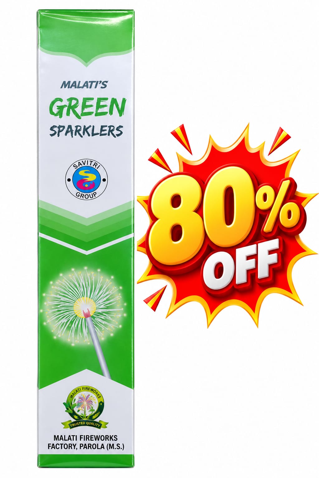 12Cm Green Sparklers