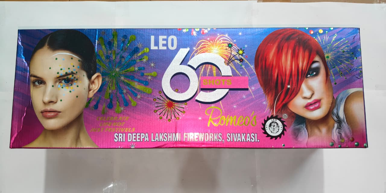 60 SHOTS LEO MULTICOLOR Crackling LEO