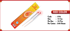 15 Cm Red Colour Sparklers