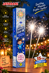 15 Cm. Silver Star Crackling Sparklers