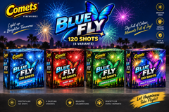 Blue Fly (4 Variants) 120 Shots