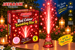 Red Colour Twinkling Star