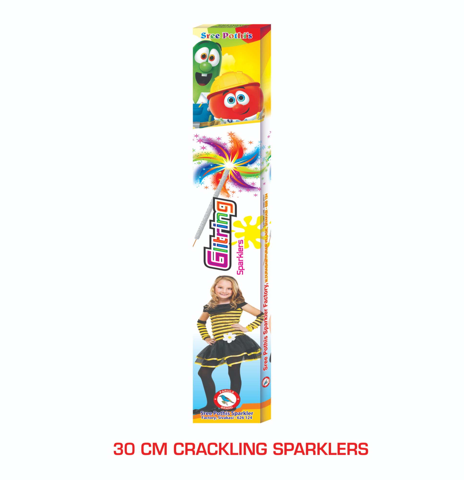 30 CM COLOUR SPARKLERS (tube)