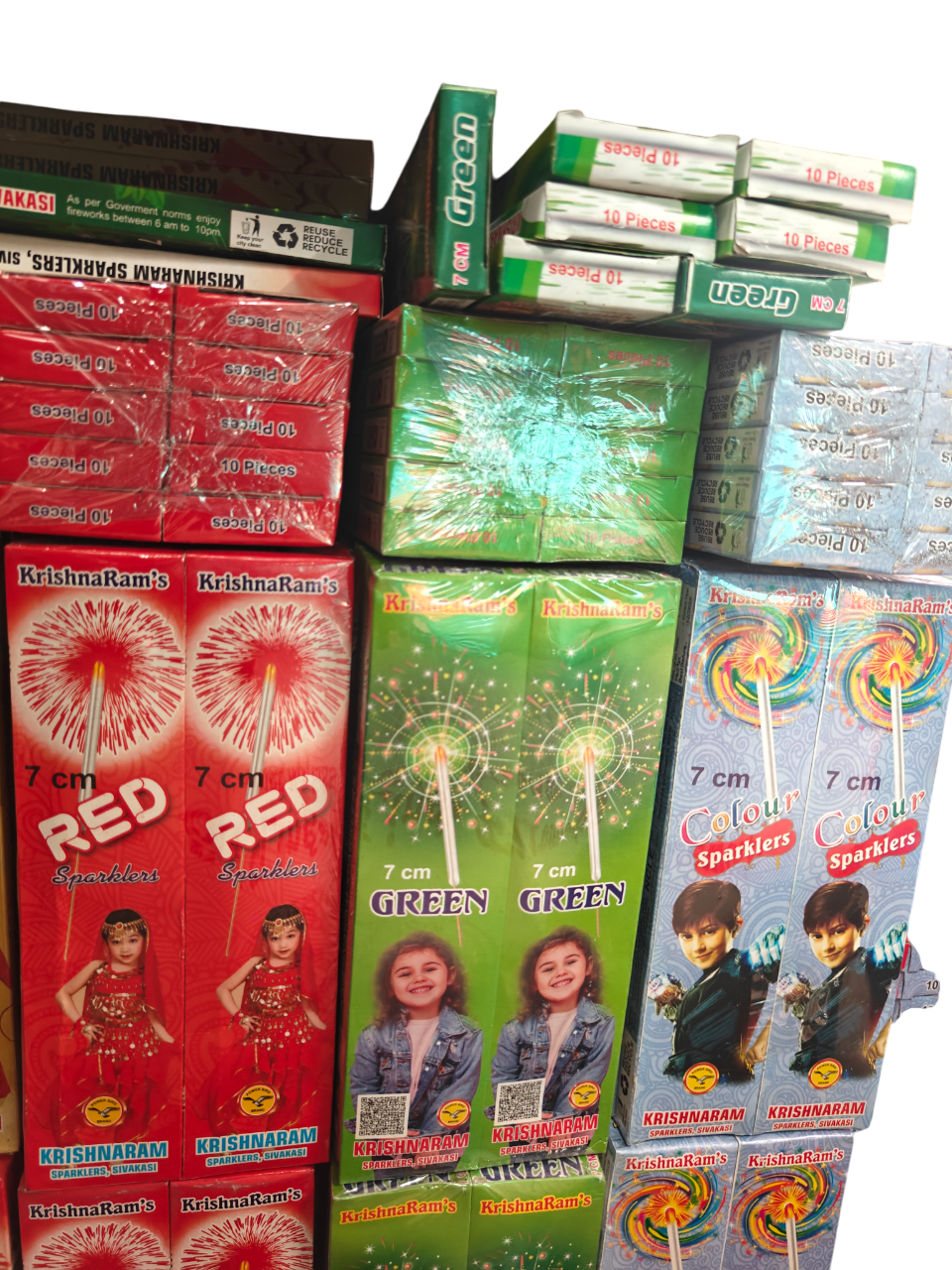 7 CM GREEN SPARKLERS