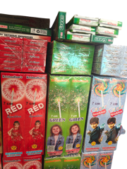 7 CM GREEN SPARKLERS