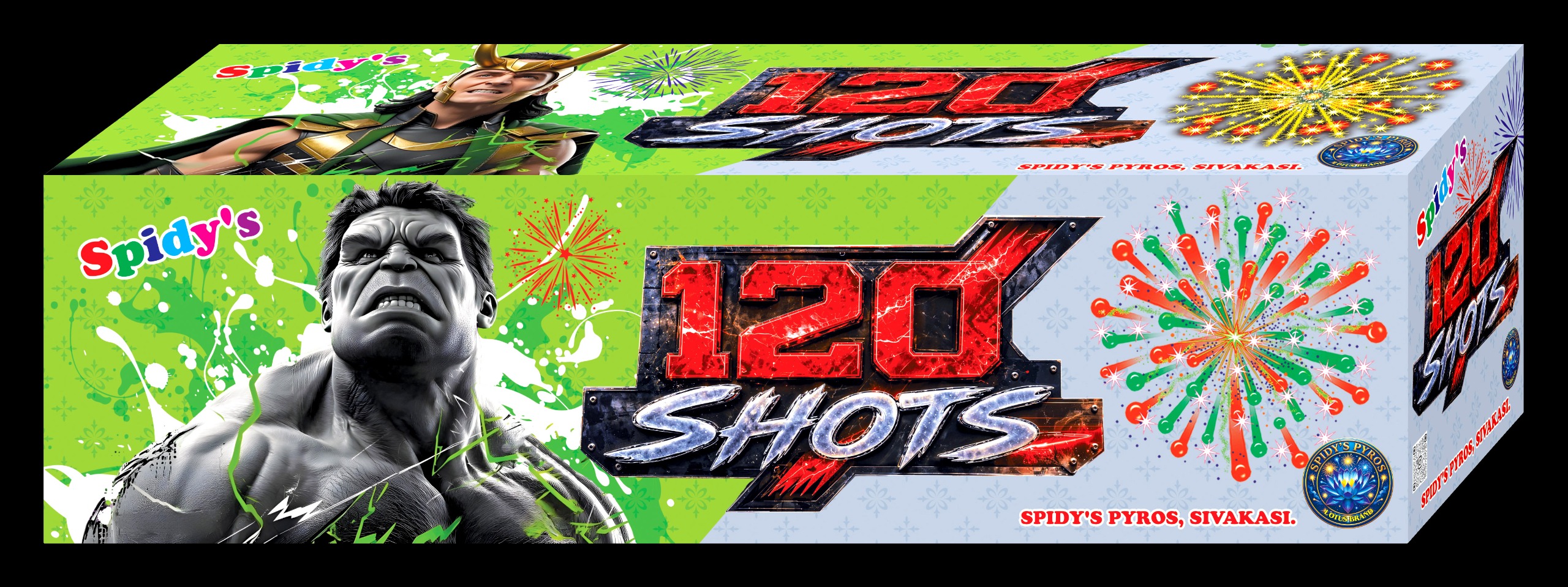 120 Shot Multi Colour